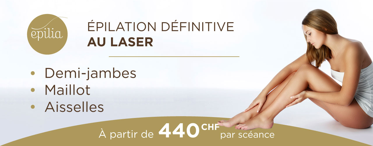 Épilation laser forfait aisselles maillot demi-jambes