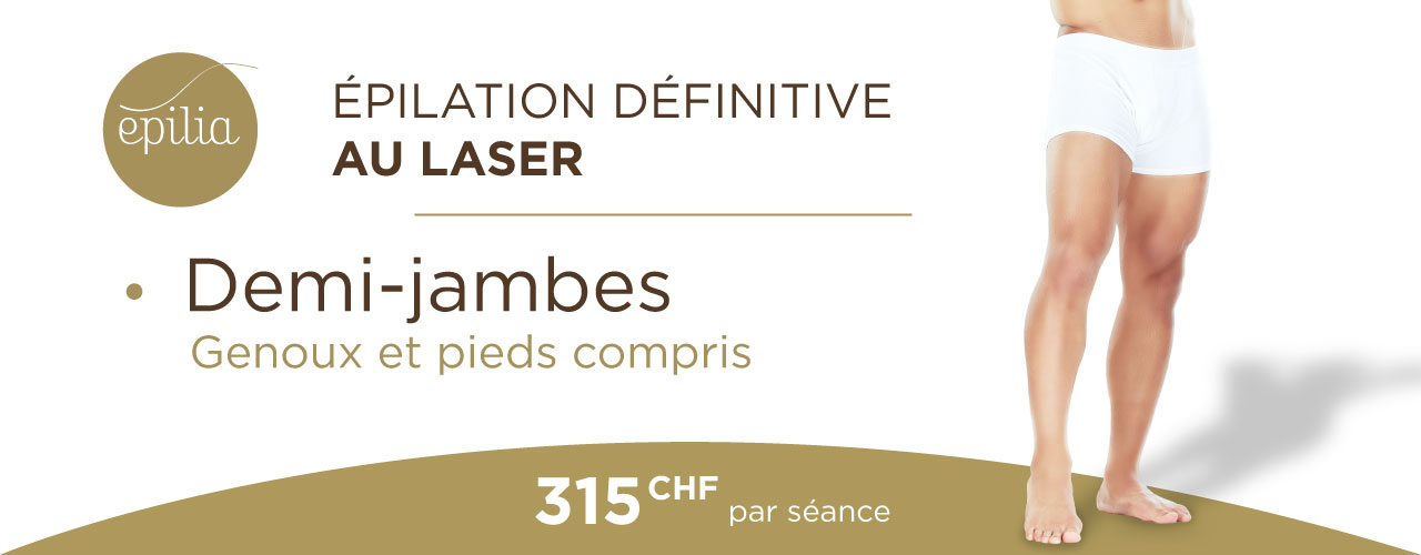 Épilation laser demi-jambes hommes