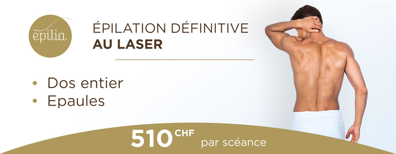 Épilation laser dos entier forfait homme