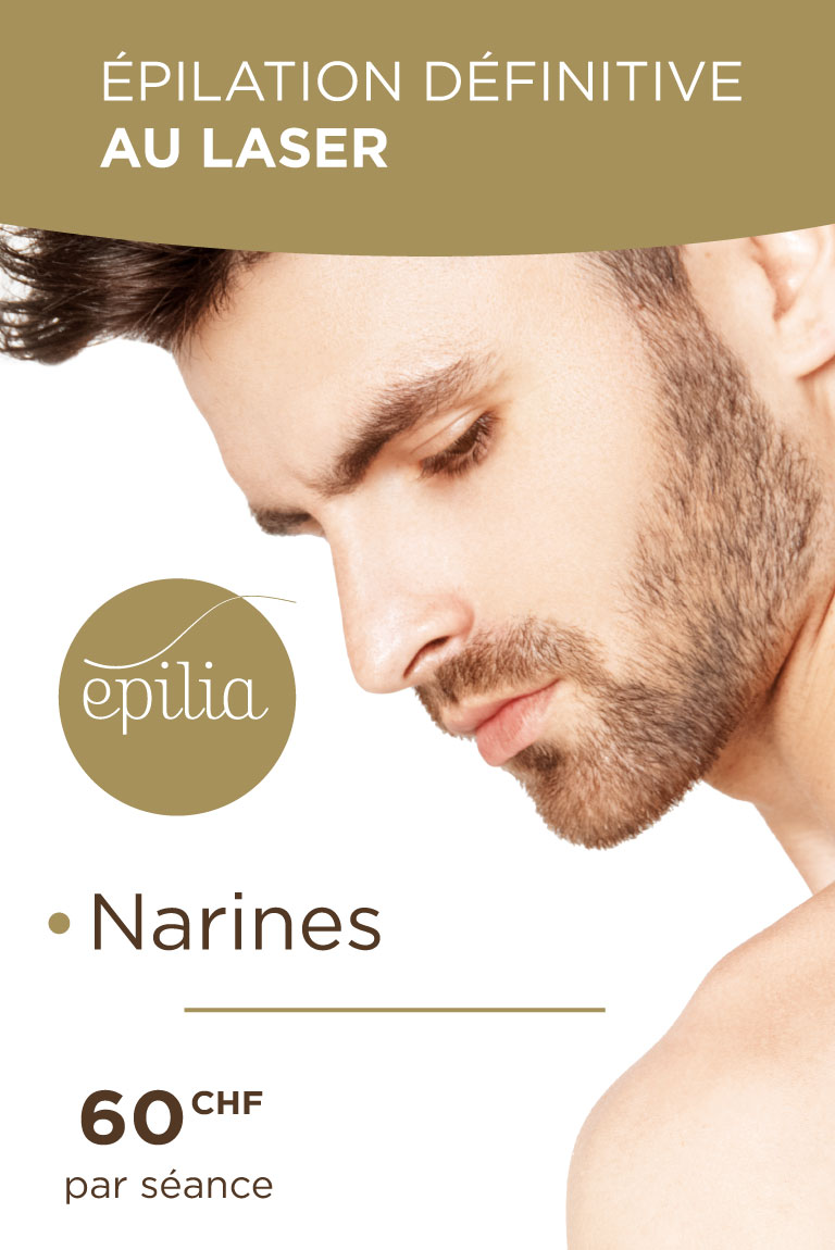 Épilation laser narines homme