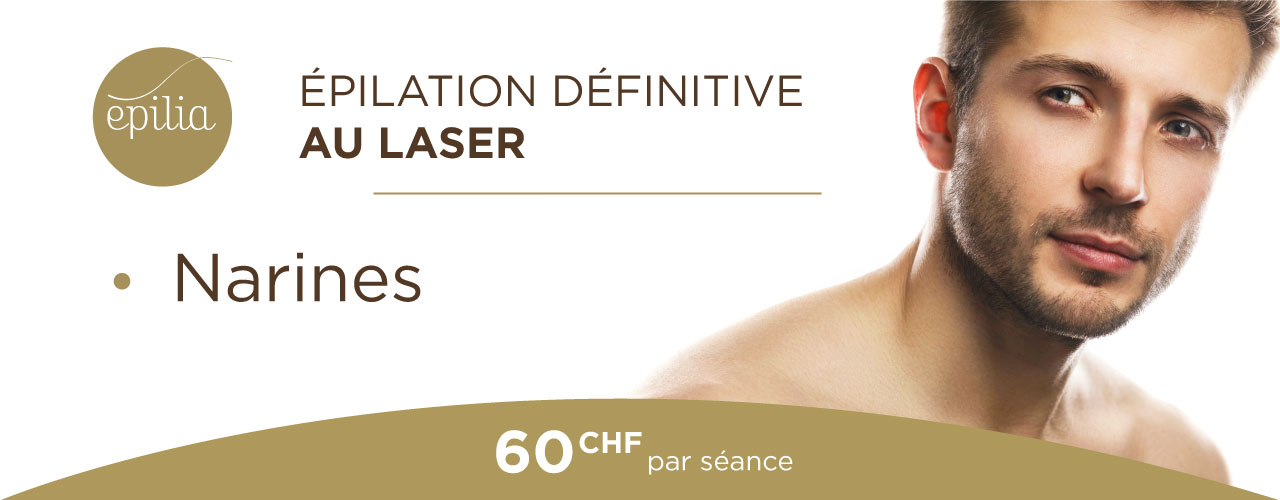 Épilation laser narines homme