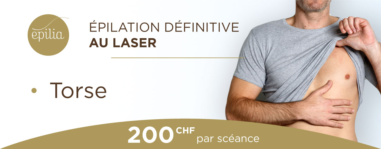 Épilation laser torse homme