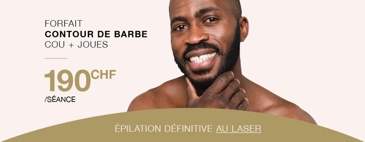 Épilation laser contour de barbe peau foncée et noire