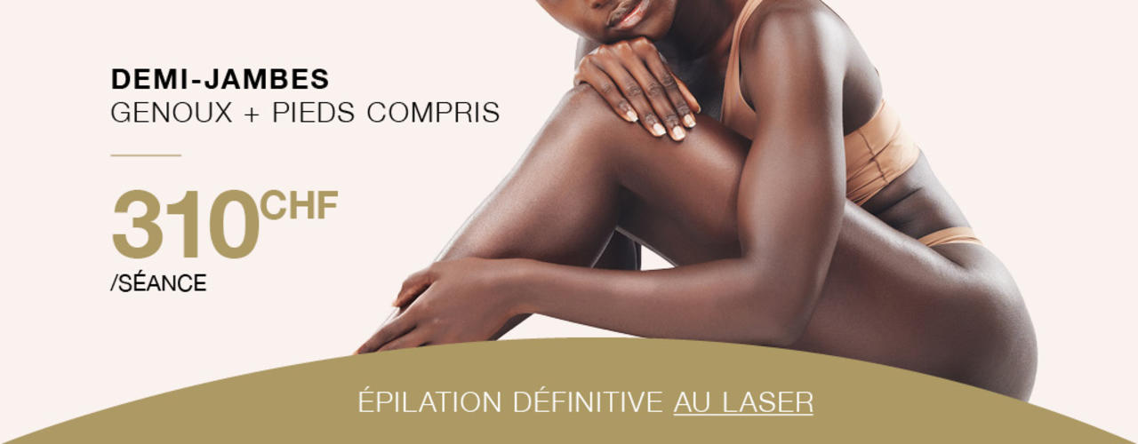 Épilation laser demi-jambes peau foncée et noire