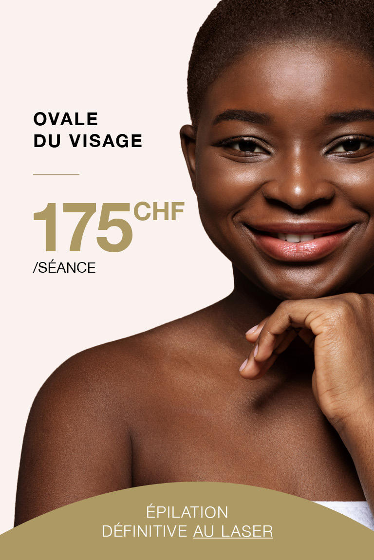 Épilation laser ovale du visage peau foncée et noire