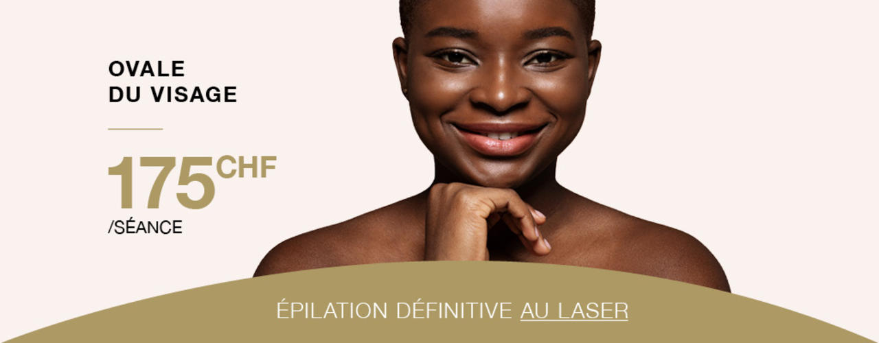 Épilation laser ovale du visage peau foncée et noire